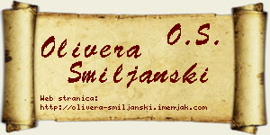 Olivera Smiljanski vizit kartica